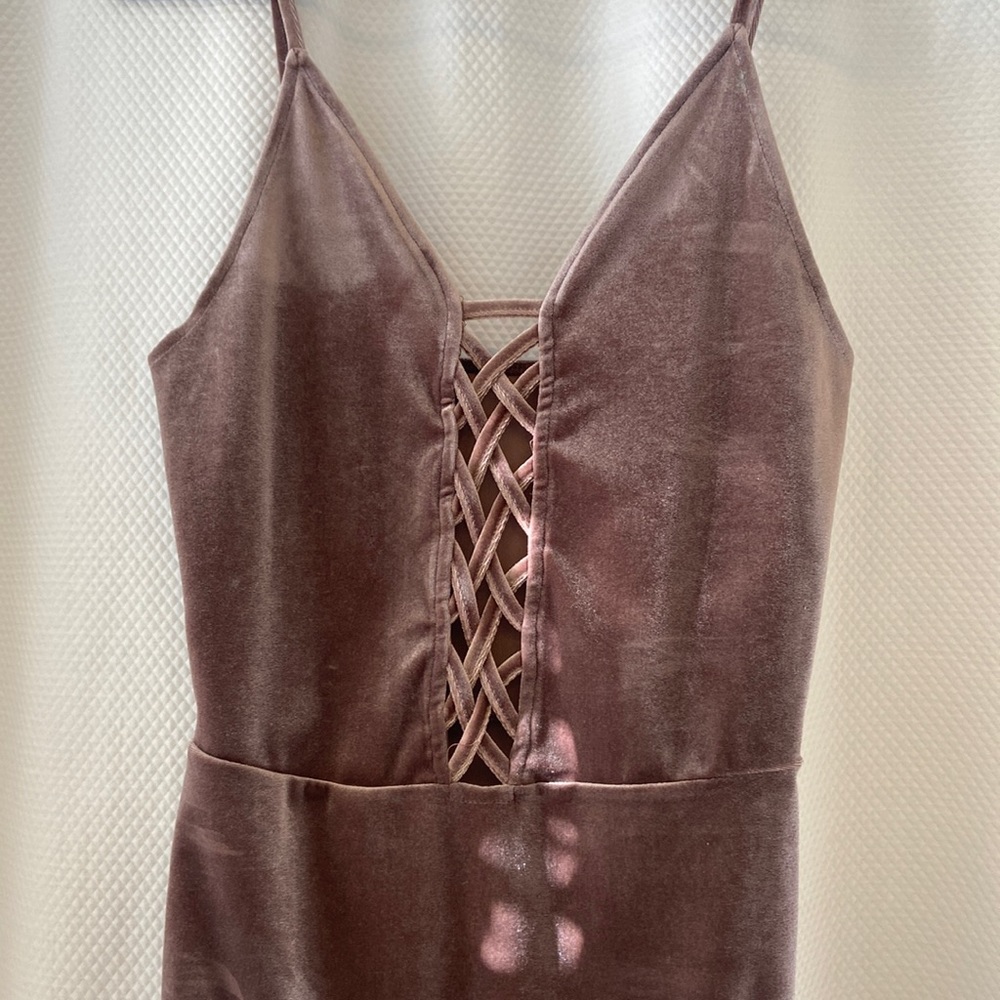 Pink Velvet Bodysuit